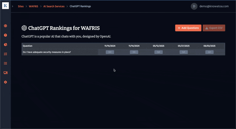 Improved question management